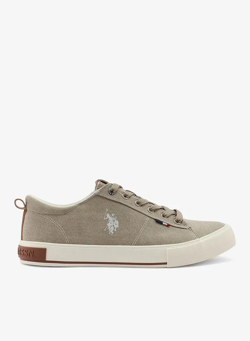 U.S. Polo Assn. Men's Sand Low-Top Sneakers - Lightweight Slip-On Design
